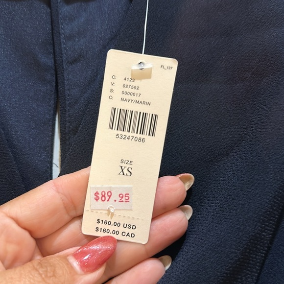 Anthropologie NWT navy XS Harlyn Turner twist jumpsuit. GORGEOUS! - Picture 3 of 7